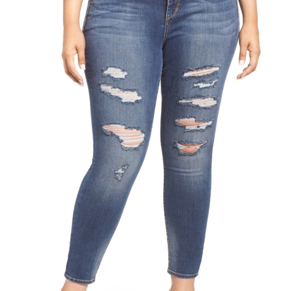 Slink Danika Ripped Stretch Ankle Jeans